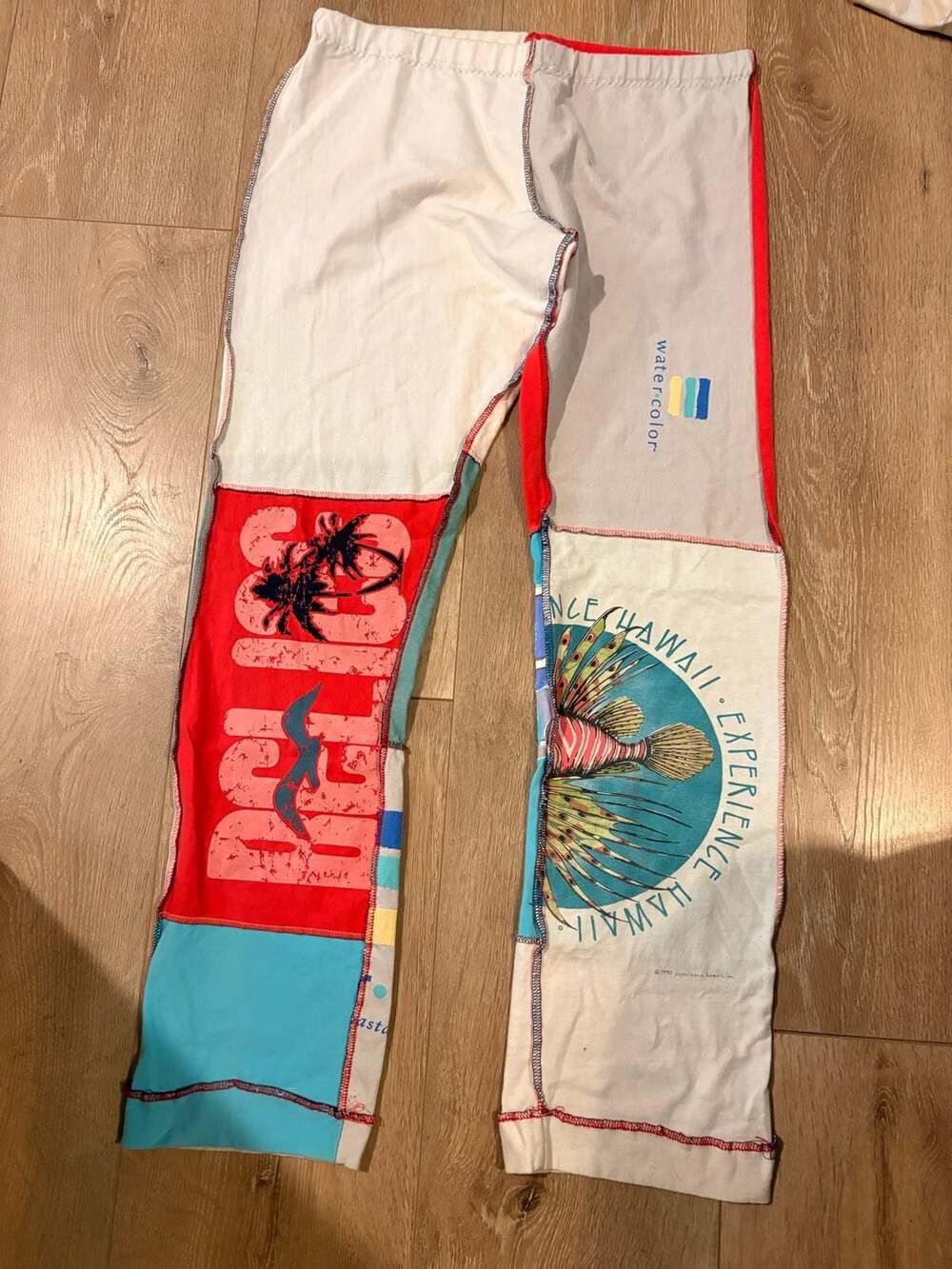 Styles Ever After Upcycled Graphic Patchwork Lounge Pants